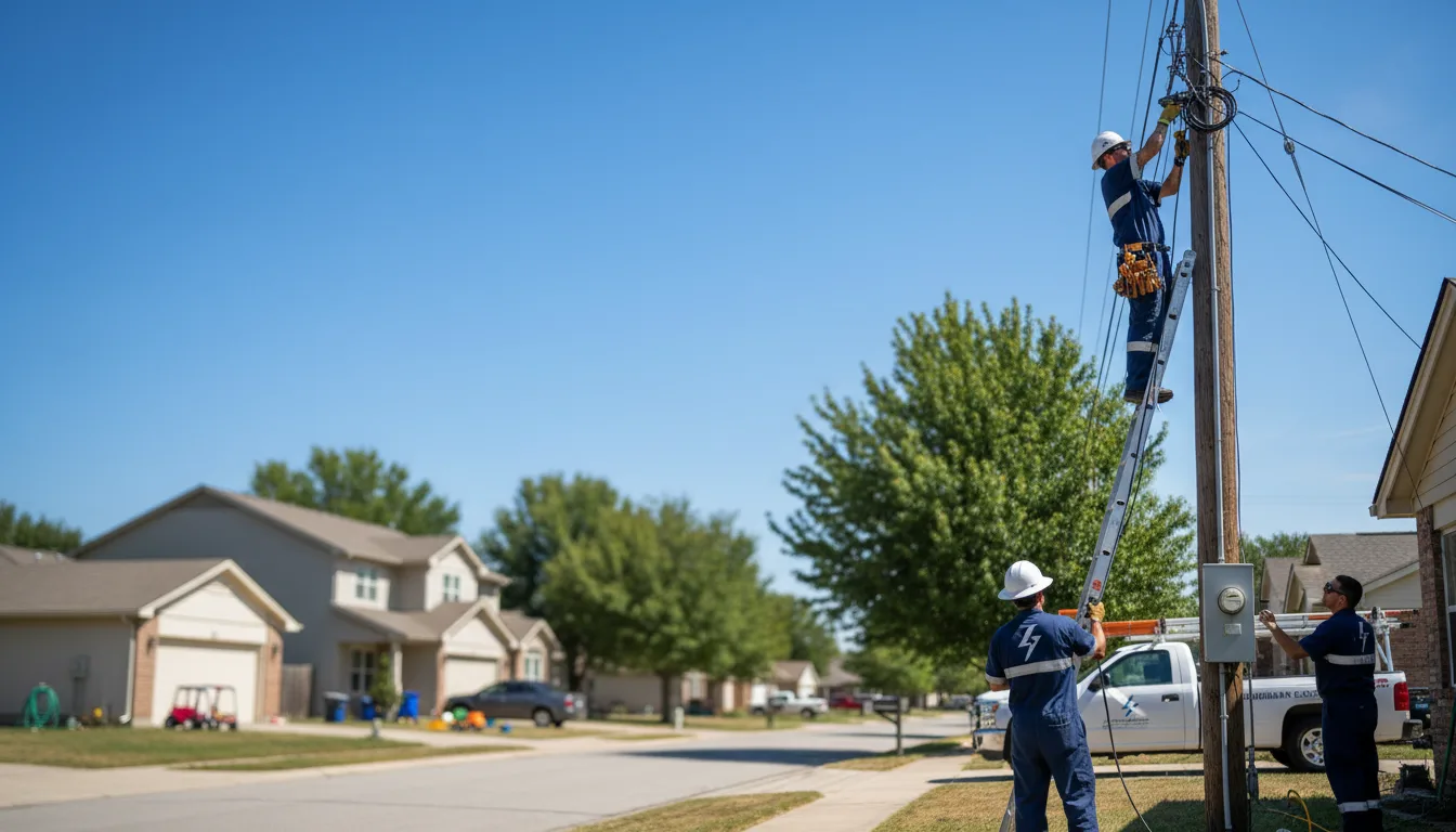 Residential electrician providing installation services in Cedar Hill, MO